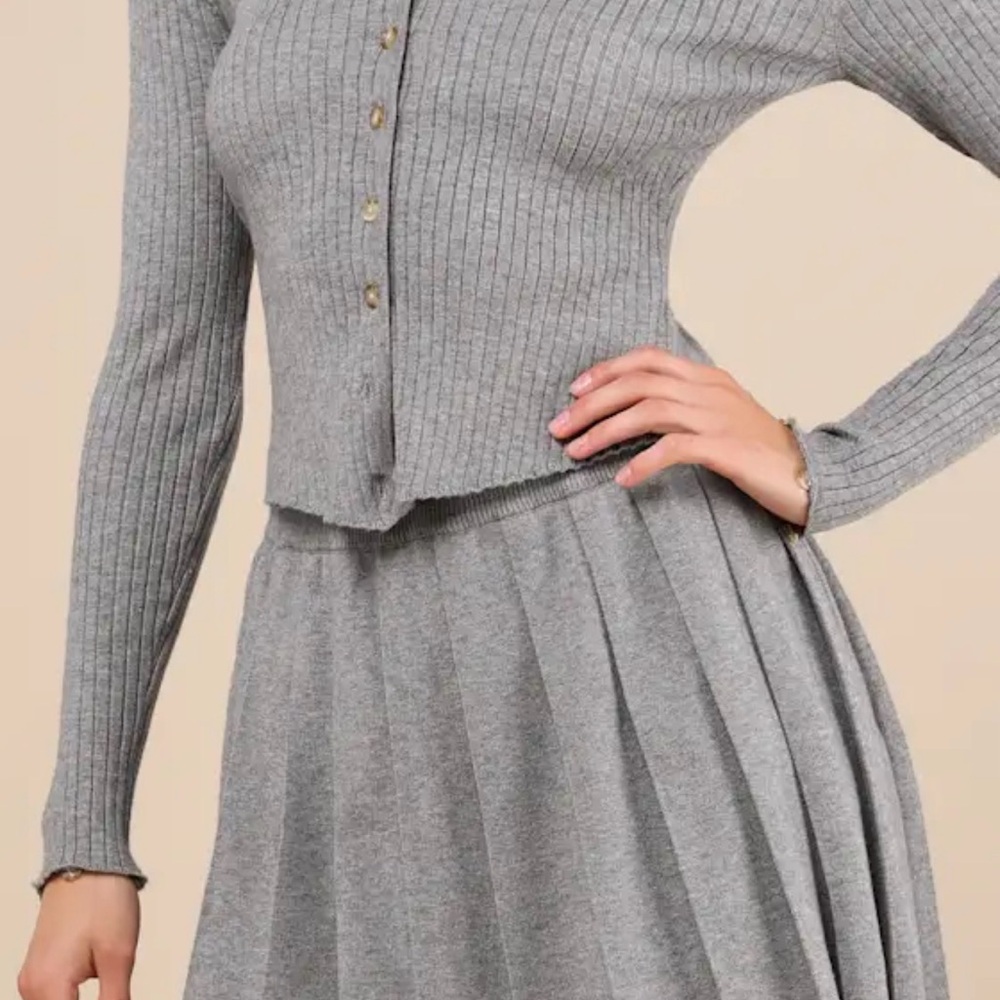 Gray Ribbed Women's Set - Picture 4 of 4